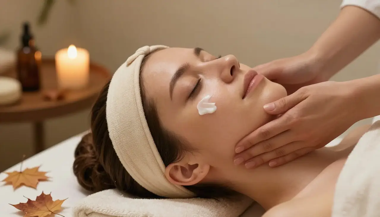 Autumn facial treatment in the private studio at Healer Beauty, Richmond BC